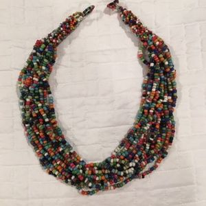 Multi-Color Seed Bead Necklace